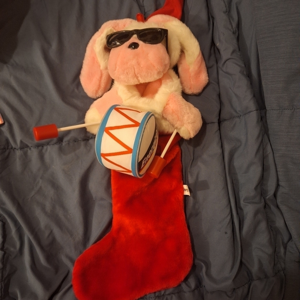Vintage Energizer Bunny Christmas Stocking Regular Size